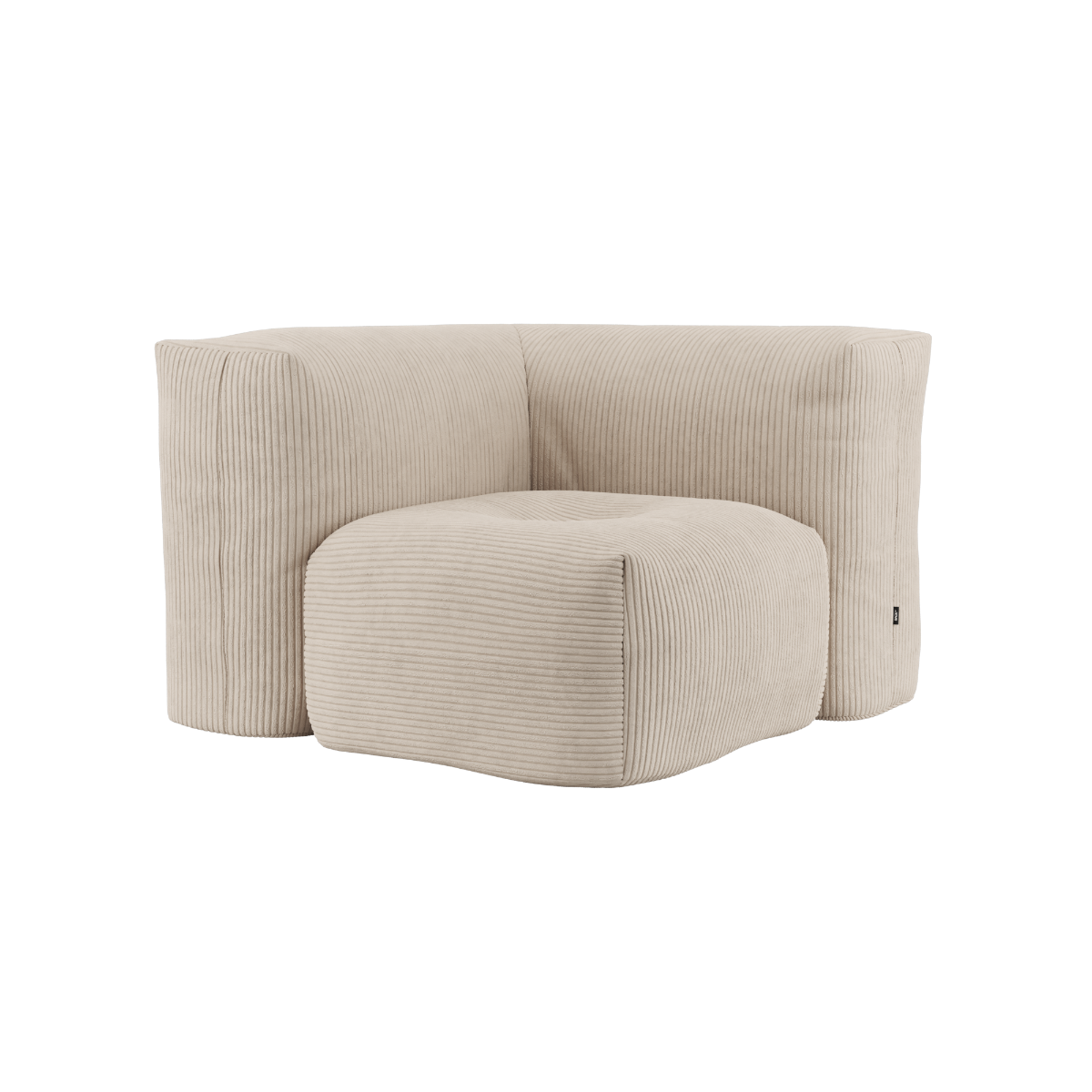 Soft Sofa Indoor - Corner Section Corduroy Beige