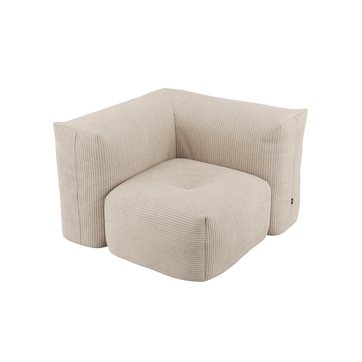 Soft Sofa Indoor - Corner Section Corduroy Beige