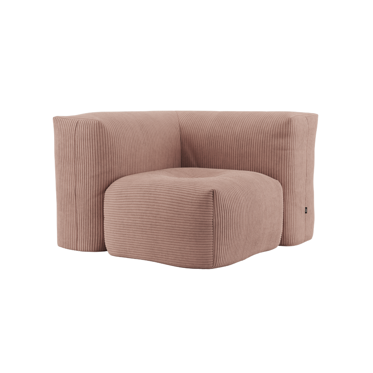 Soft Sofa Indoor - Corner Section Corduroy Rose