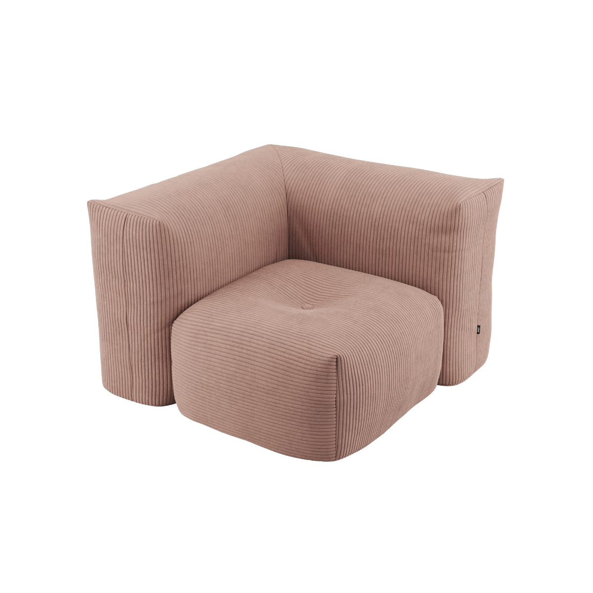Soft Sofa Indoor - Corner Section Corduroy Rose