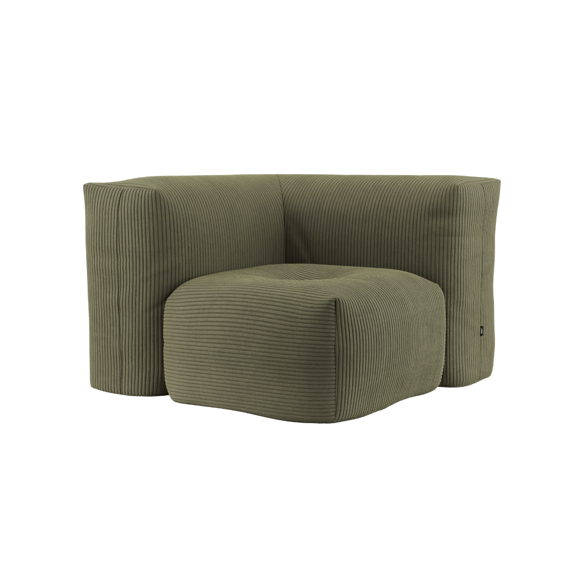 Soft Sofa Indoor - Corner Section Corduroy Olive