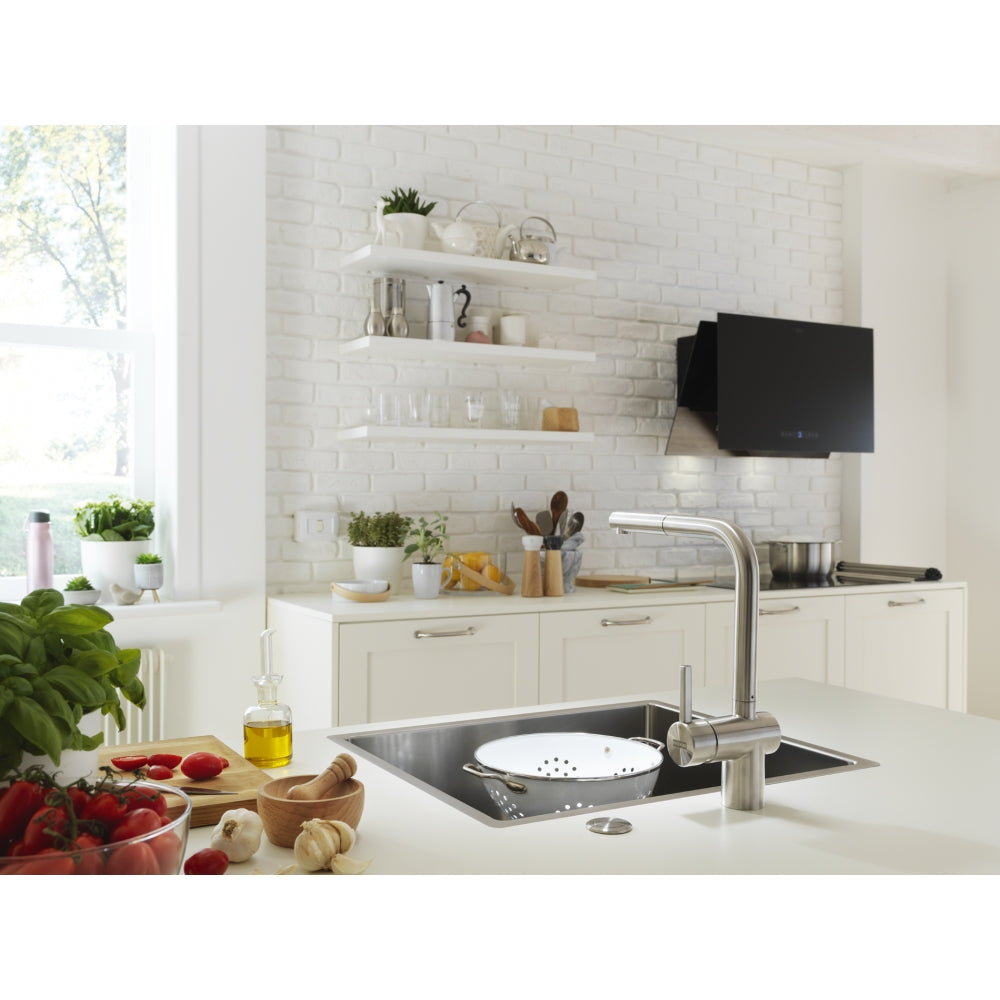 Atlas Neo Sensor, udtrækstud, rustfri køkkenarmatur