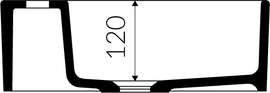 Bordmonteret vask - Basel Bord mat