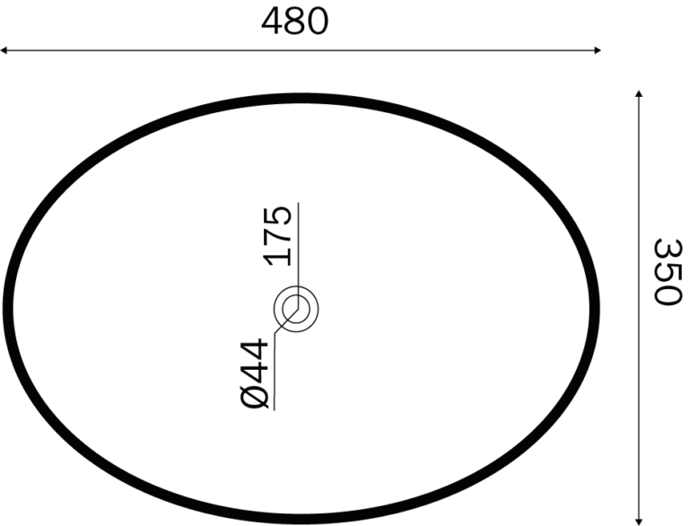 Solid Surface Monaco vask mat dybde 54,5 cm