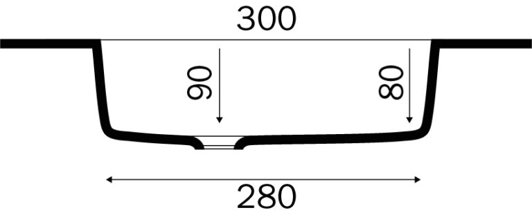Mørkolieret snedkerbadmøbel med push fra Nordskab i bredde 80 cm med mat hvid badbordplade