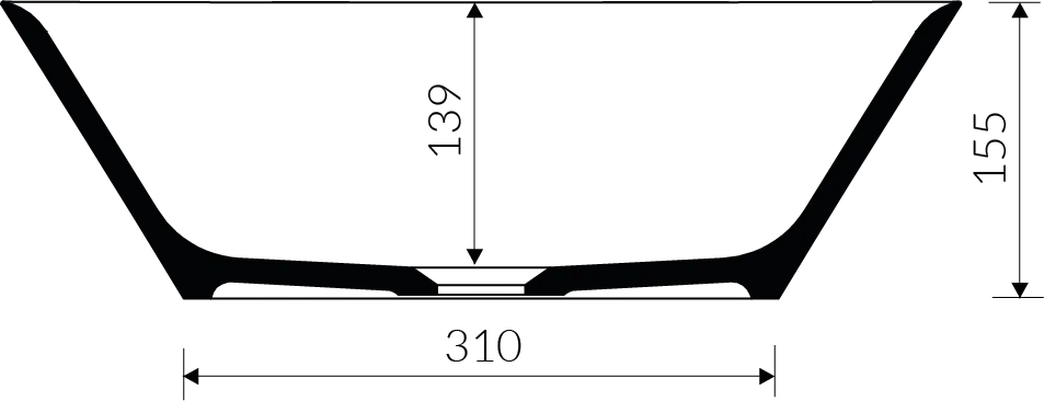 Ravenna vask i Hvid mat