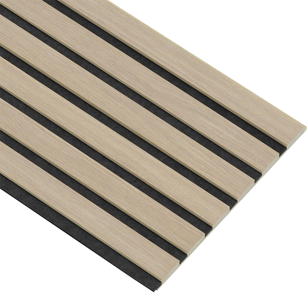 Akustikpaneler i almindelig kerne i hvid oliering - vælg mellem forskellige farve filt - Mål: 16 × 300 × 2780 mm