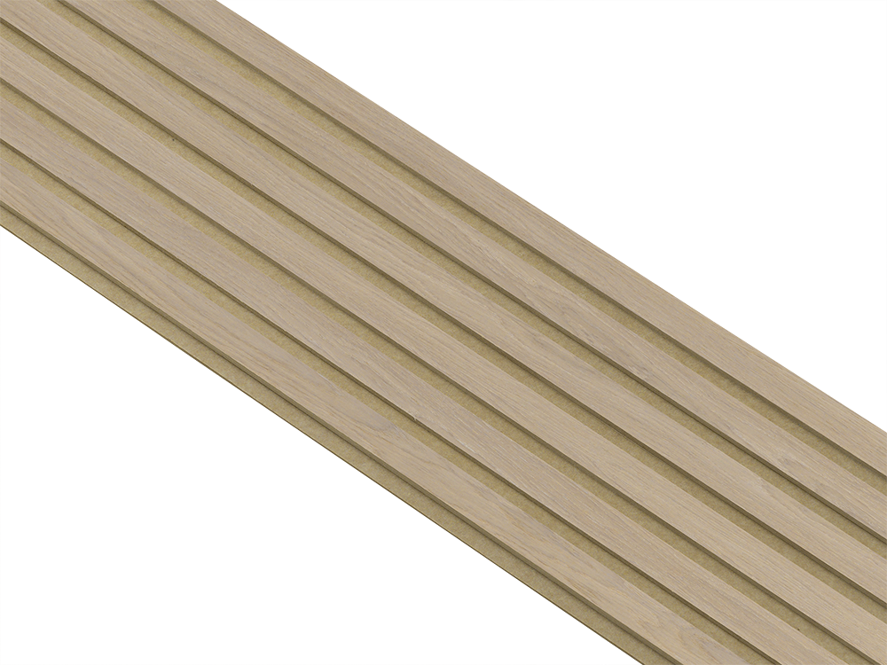 Akustikpaneler i almindelig kerne i hvid oliering - vælg mellem forskellige farve filt - Mål: 16 × 300 × 2780 mm