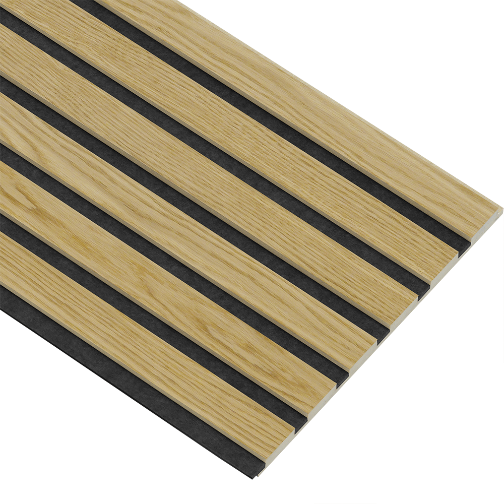 Akustikpaneler i almindelig kerne i natur oliering - vælg mellem forskellige farve filt - Mål: 16 × 300 × 2780 mm