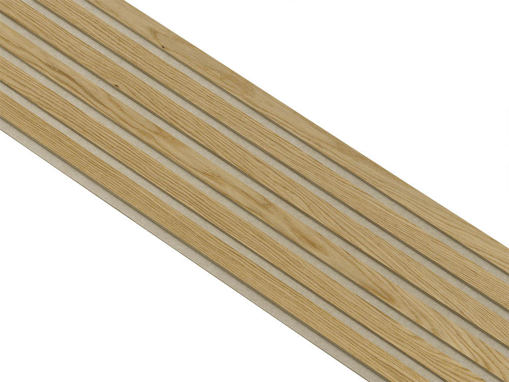 Akustikpaneler i almindelig kerne i natur oliering - vælg mellem forskellige farve filt - Mål: 16 × 300 × 2780 mm