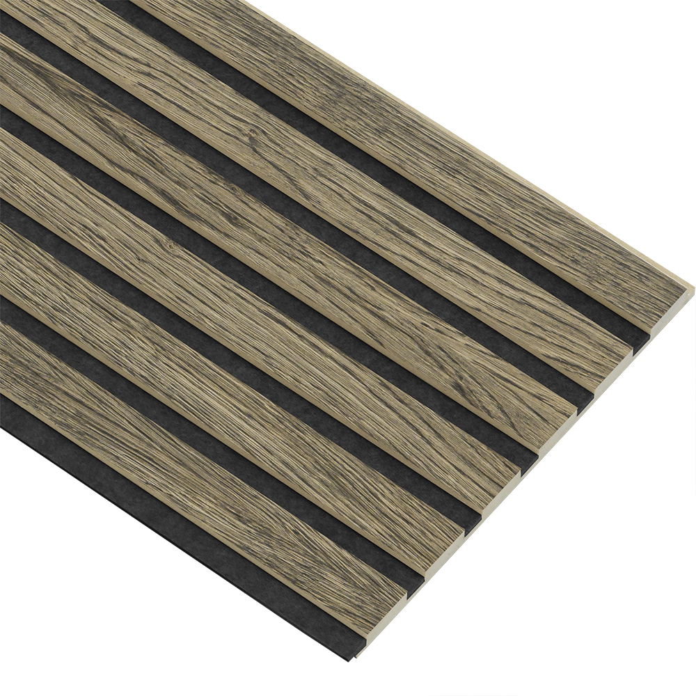 Akustikpaneler i almindelig kerne i Sort oliering - vælg mellem forskellige farve filt - Mål: 16 × 300 × 2400 mm