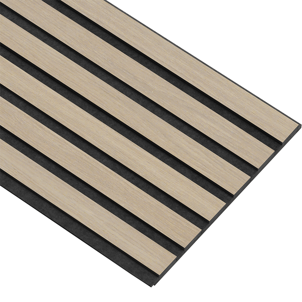 Akustikpaneler i sort kerne i hvid oliering - vælg mellem forskellige farve filt - Mål: 17 × 300 × 2780 mm