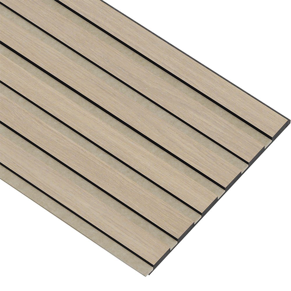 Akustikpaneler i sort kerne i hvid oliering - vælg mellem forskellige farve filt - Mål: 17 × 300 × 2780 mm