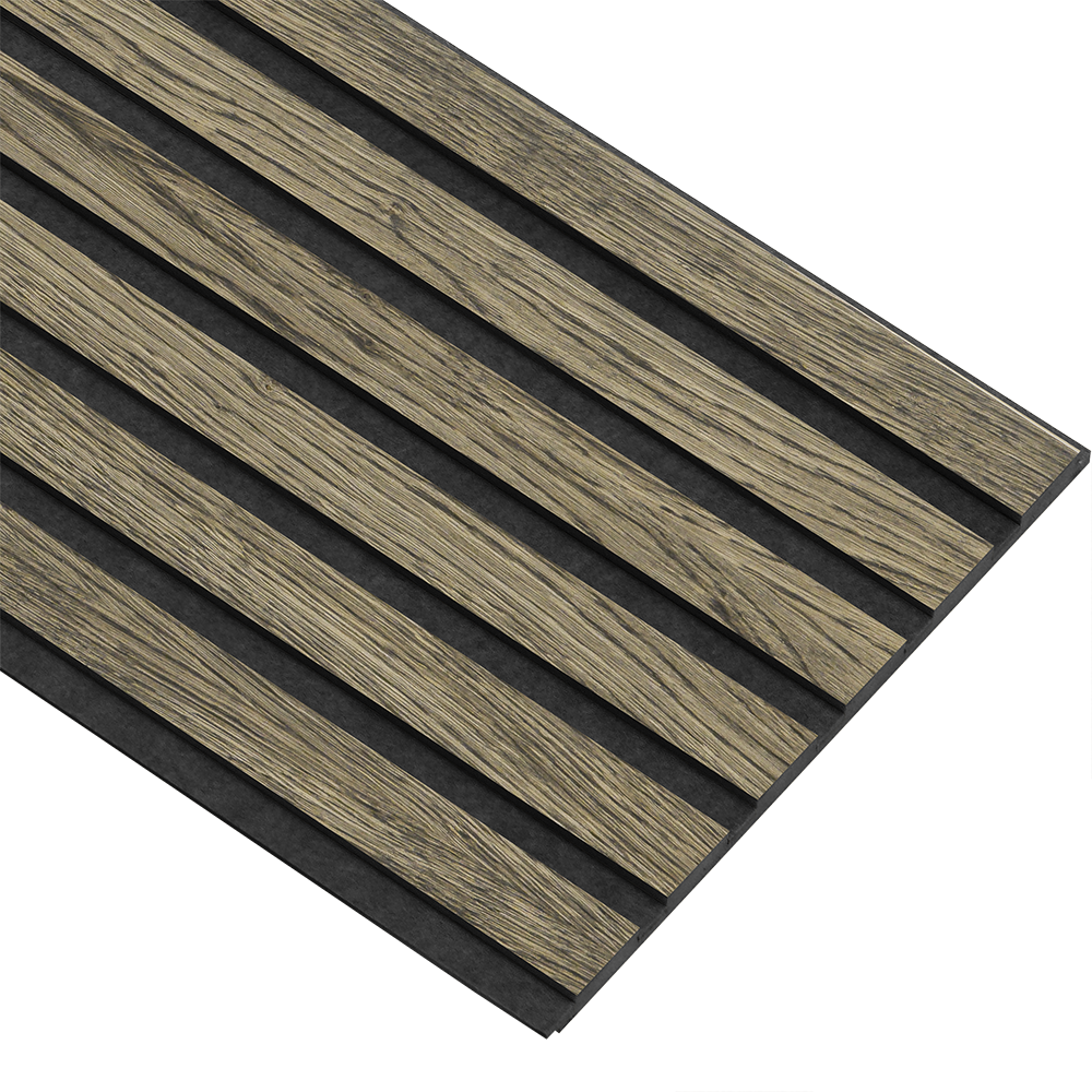 Akustikpaneler i sort kerne i sort oliering - vælg mellem forskellige farve filt - Mål: 17 × 300 × 2400 mm