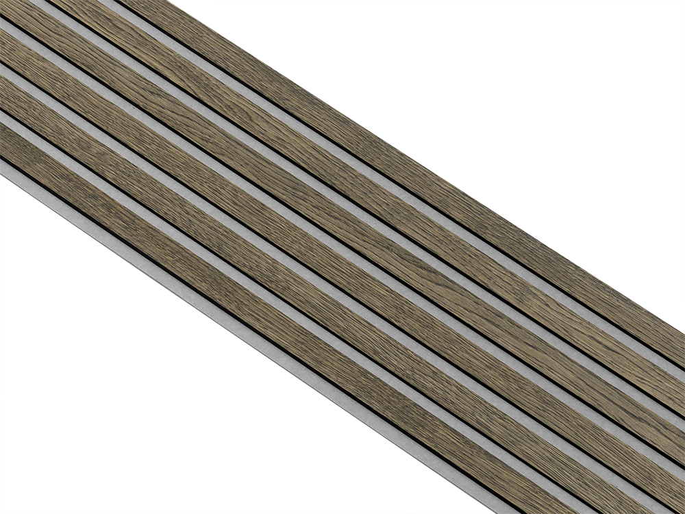 Akustikpaneler i sort kerne i sort oliering - vælg mellem forskellige farve filt - Mål: 17 × 300 × 2400 mm