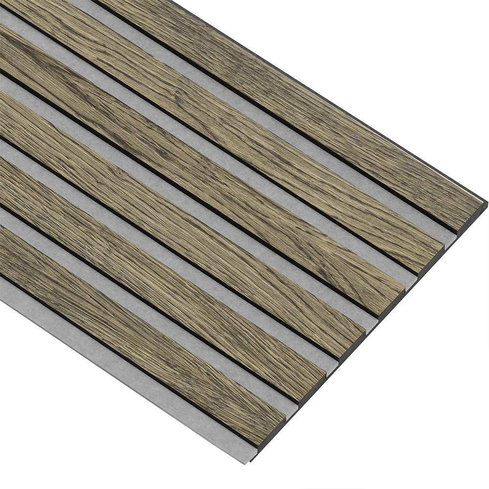 Akustikpaneler i sort kerne i sort oliering - vælg mellem forskellige farve filt - Mål: 17 × 300 × 2400 mm