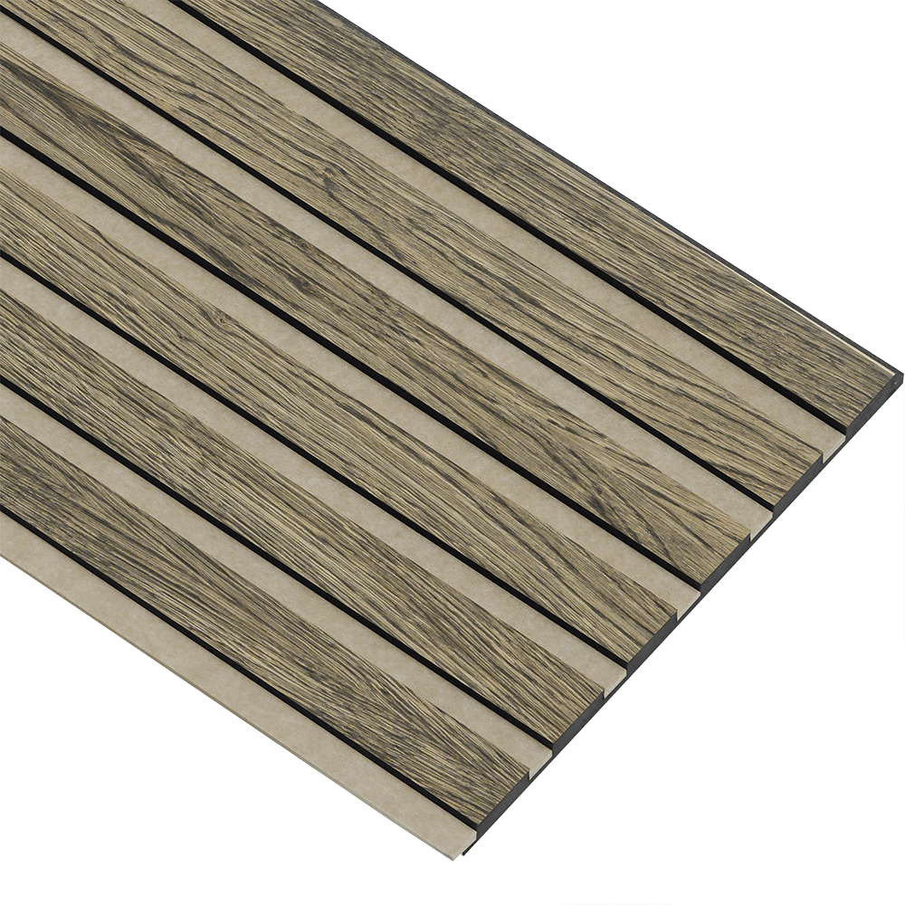 Akustikpaneler i sort kerne i sort oliering - vælg mellem forskellige farve filt - Mål: 17 × 300 × 2400 mm