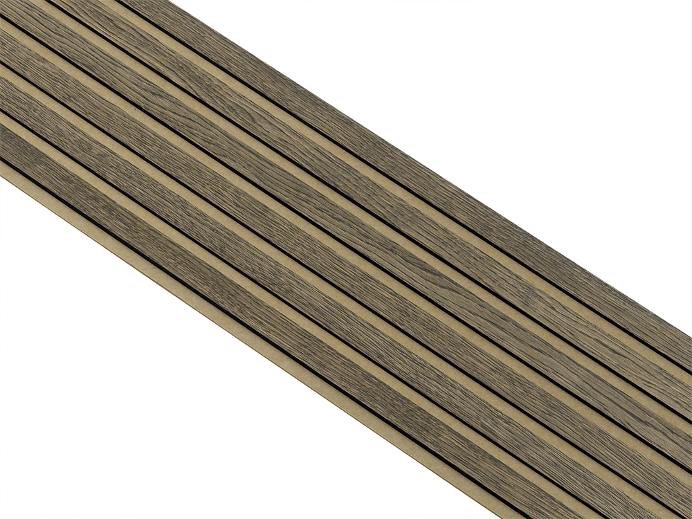 Akustikpaneler i sort kerne i sort oliering - vælg mellem forskellige farve filt - Mål: 17 × 300 × 2400 mm