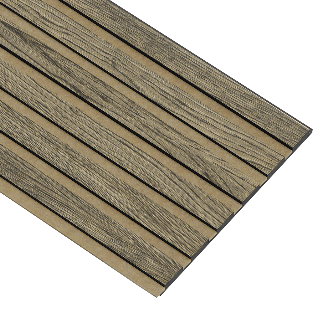 Akustikpaneler i sort kerne i sort oliering - vælg mellem forskellige farve filt - Mål: 17 × 300 × 2400 mm