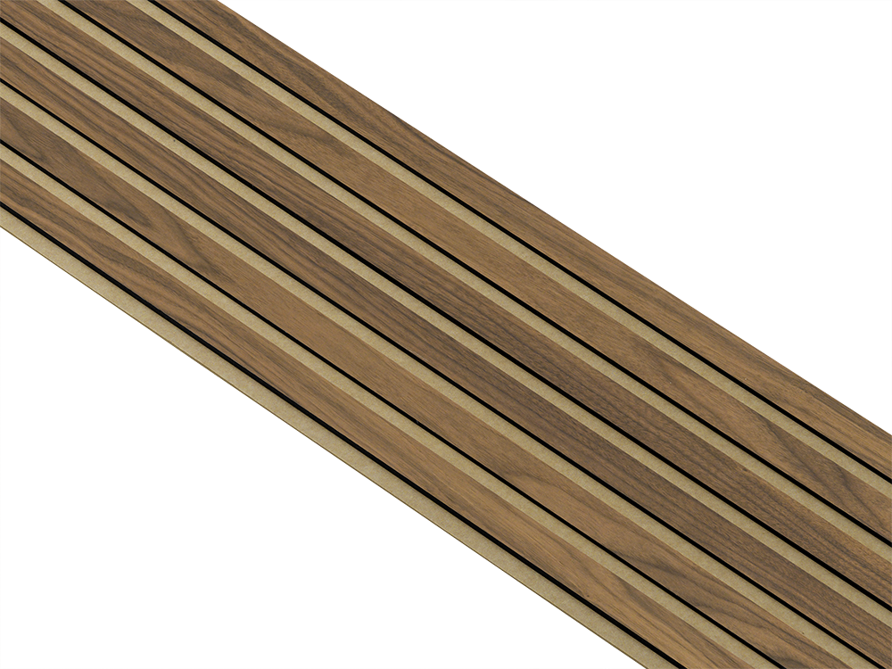 Akustikpaneler i sort kerne i klar oliering - vælg mellem forskellige farve filt - Mål: 17 × 300 × 2780 mm