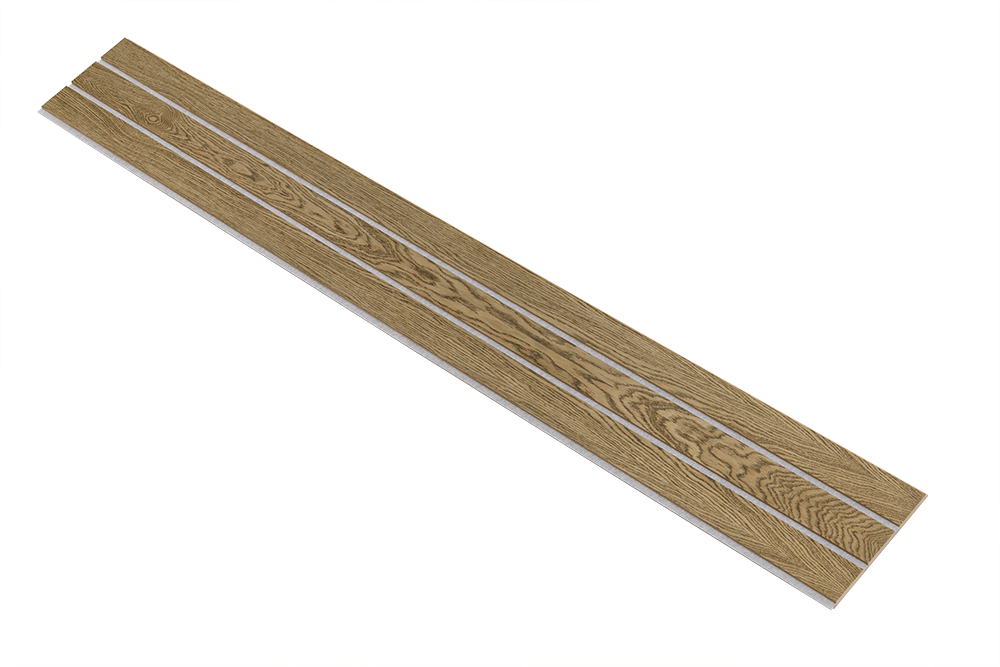 I-Wood Basic 3-lamel paneler i mørkebrun oliering - mål 16 x 300 x 2780 mm