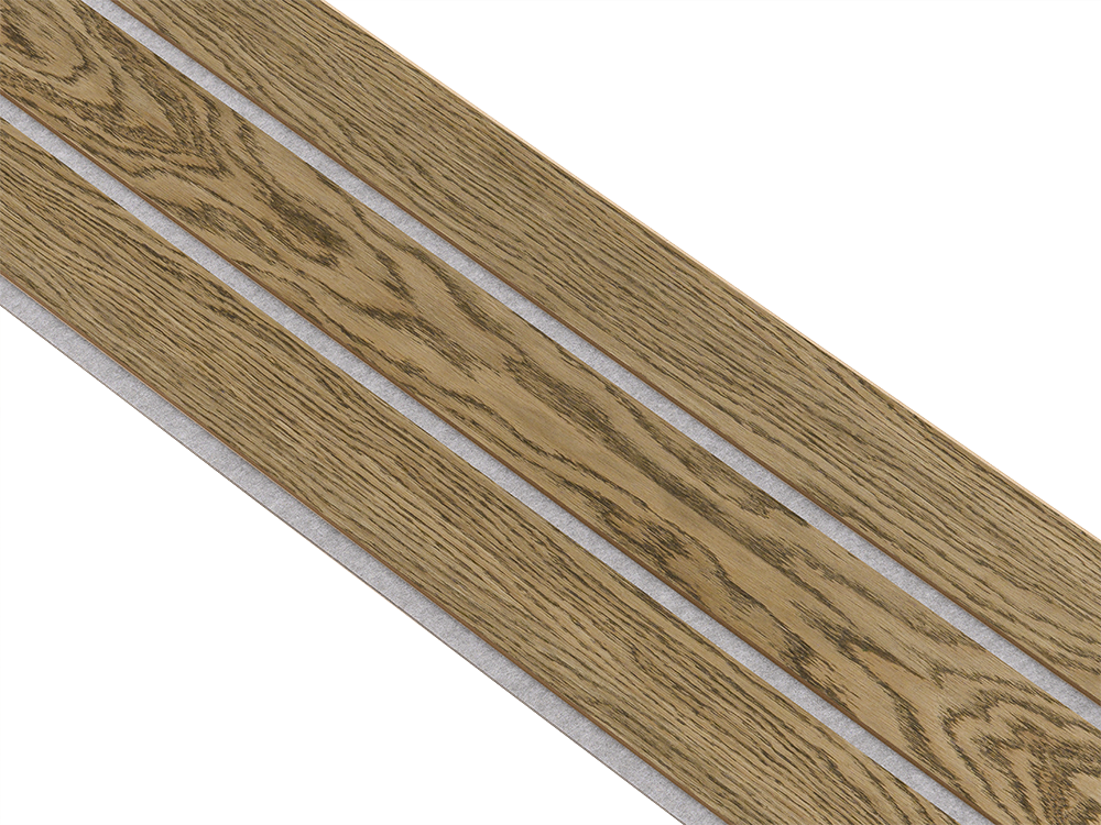 I-Wood Basic 3-lamel paneler i mørkebrun oliering - mål 16 x 300 x 2780 mm