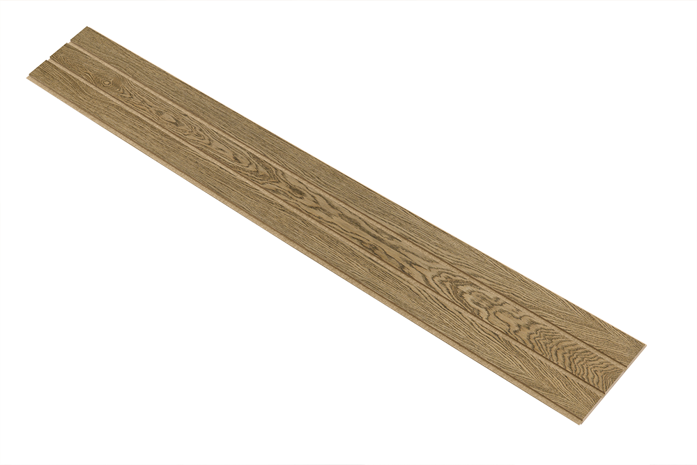 I-Wood Basic 3-lamel paneler i mørkebrun oliering - mål 16 x 300 x 2780 mm