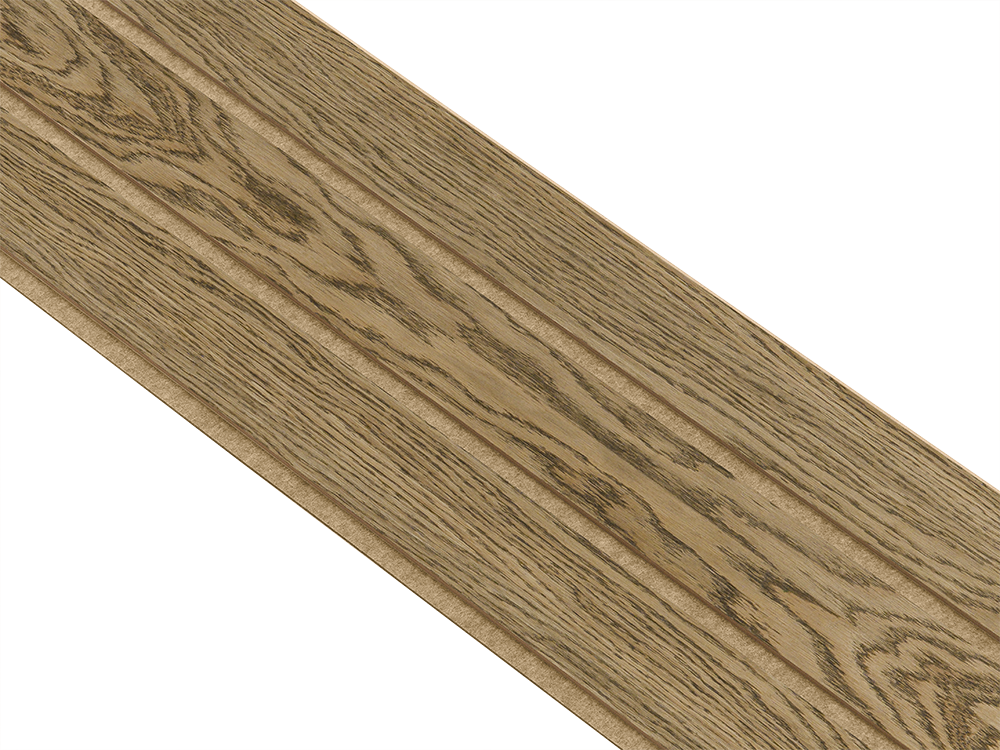 I-Wood Basic 3-lamel paneler i mørkebrun oliering - mål 16 x 300 x 2780 mm