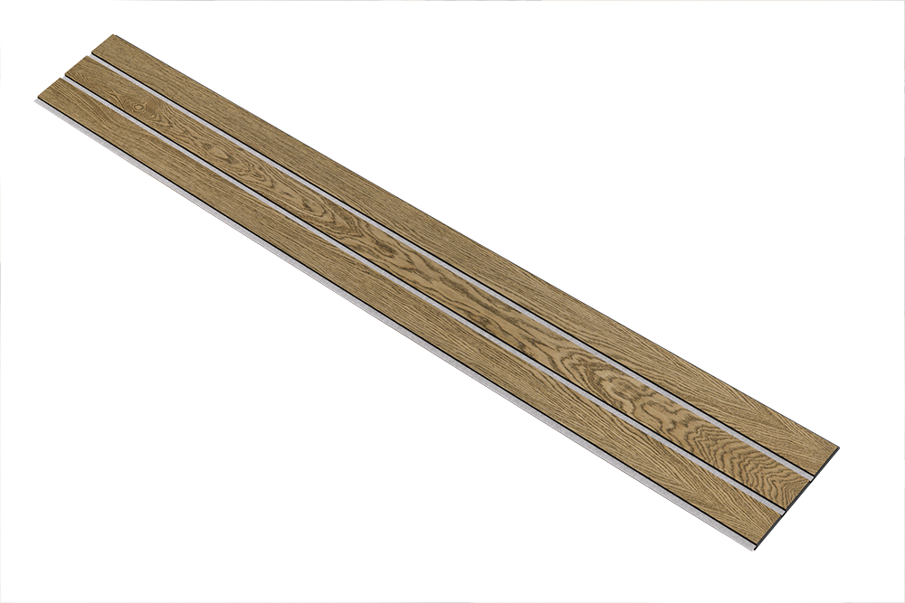I-Wood Basic 3-lamel paneler med sort kerne i mørkebrun oliering - mål 17 x 300 x 2780 mm