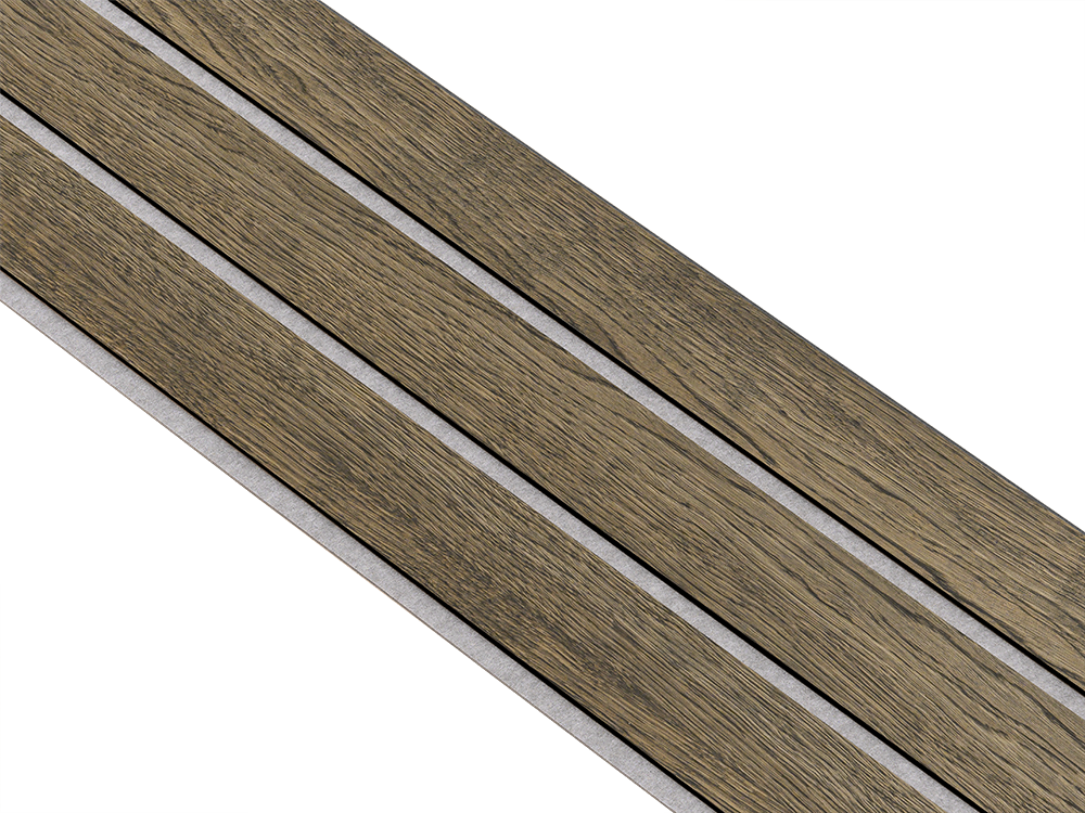 I-Wood Basic 3-lamel paneler med sort kerne i sort oliering - mål 17 x 300 x 2780 mm