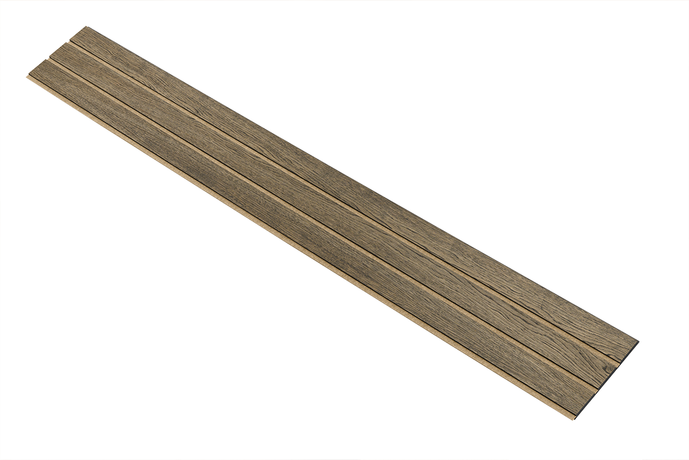 I-Wood Basic 3-lamel paneler med sort kerne i sort oliering - mål 17 x 300 x 2780 mm