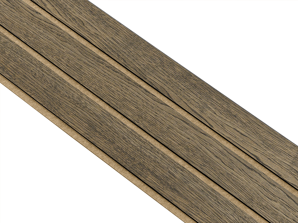 I-Wood Basic 3-lamel paneler med sort kerne i sort oliering - mål 17 x 300 x 2780 mm