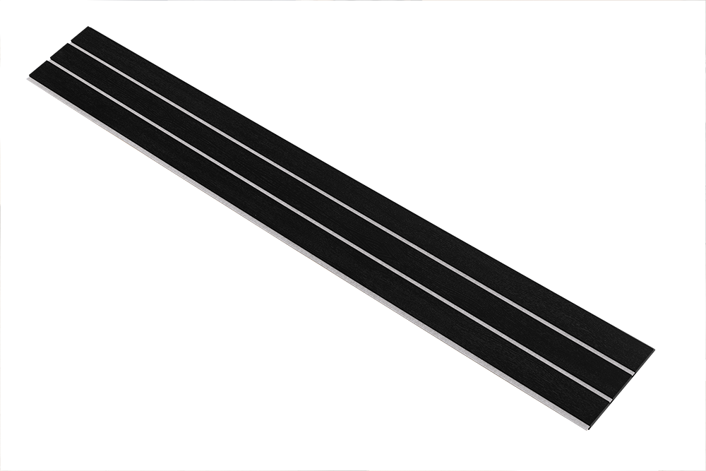 I-Wood Basic 3-lamel paneler med sort kerne i sort malet - mål 17 x 300 x 2780