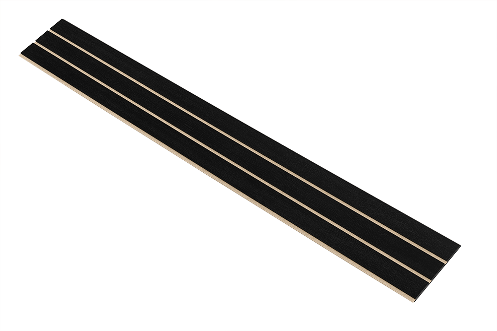 I-Wood Basic 3-lamel paneler med sort kerne i sort malet - mål 17 x 300 x 2780