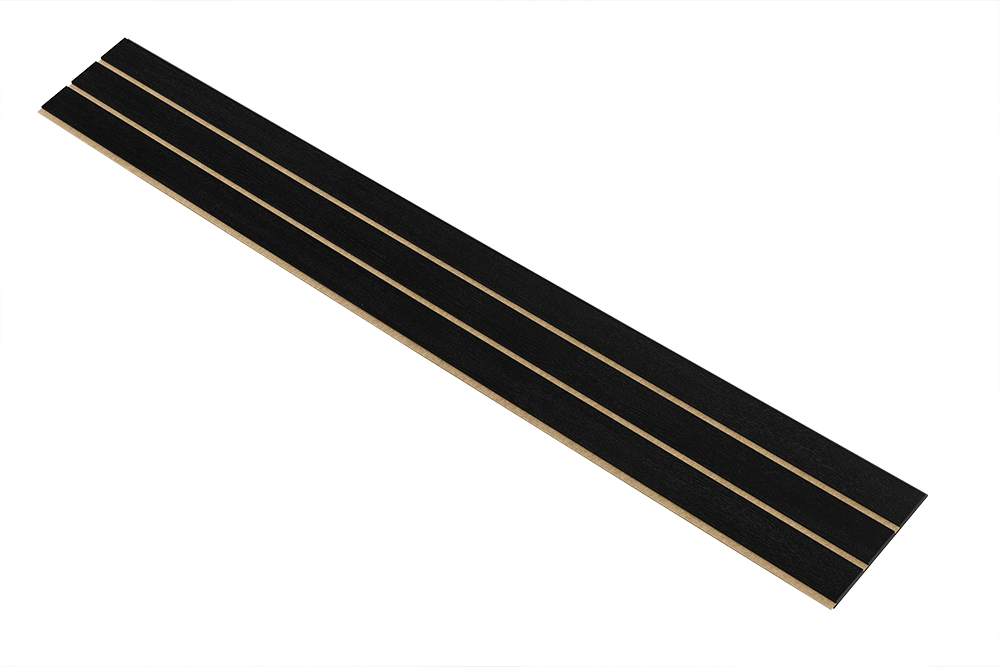 I-Wood Basic 3-lamel paneler med sort kerne i sort malet - mål 17 x 300 x 2780