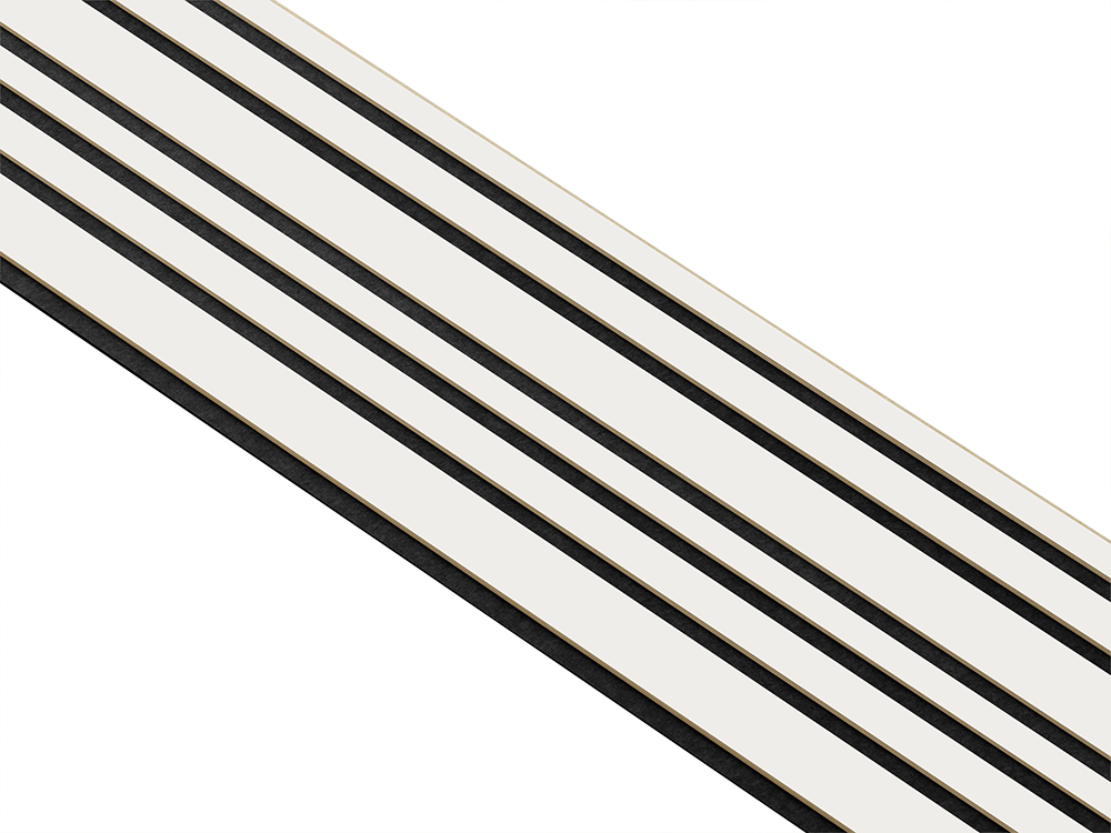 I-Wood Basic Mixed listebredde paneler, i hvidmalet - mål 16 x 300 x 2400 mm