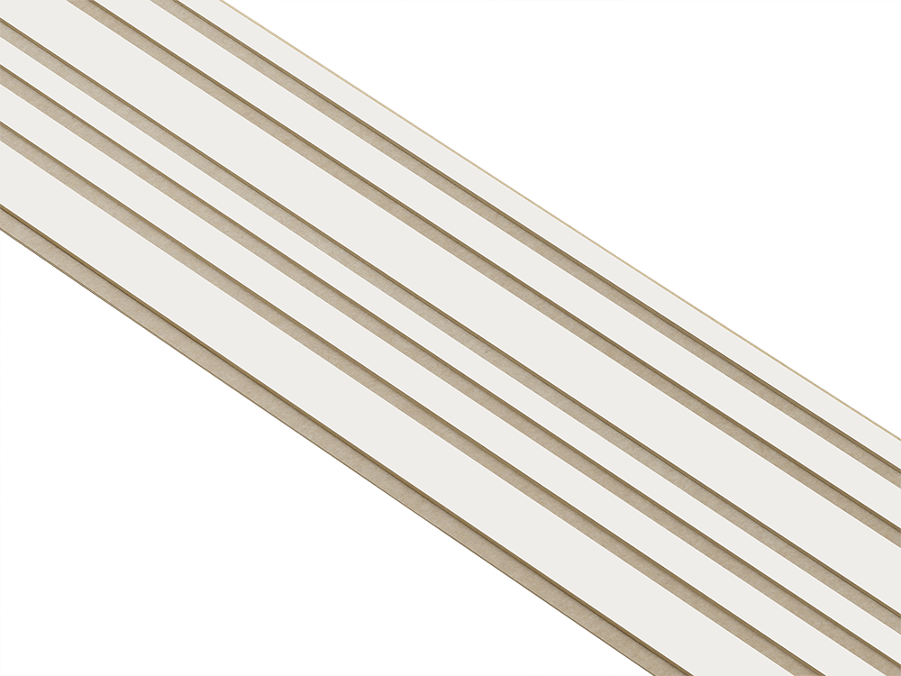 I-Wood Basic Mixed listebredde paneler, i hvidmalet - mål 16 x 300 x 2400 mm