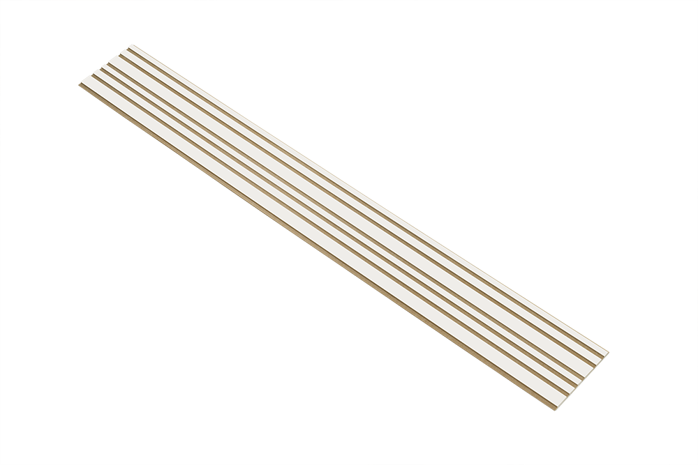 I-Wood Basic Mixed listebredde paneler, i hvidmalet - mål 16 x 300 x 2400 mm