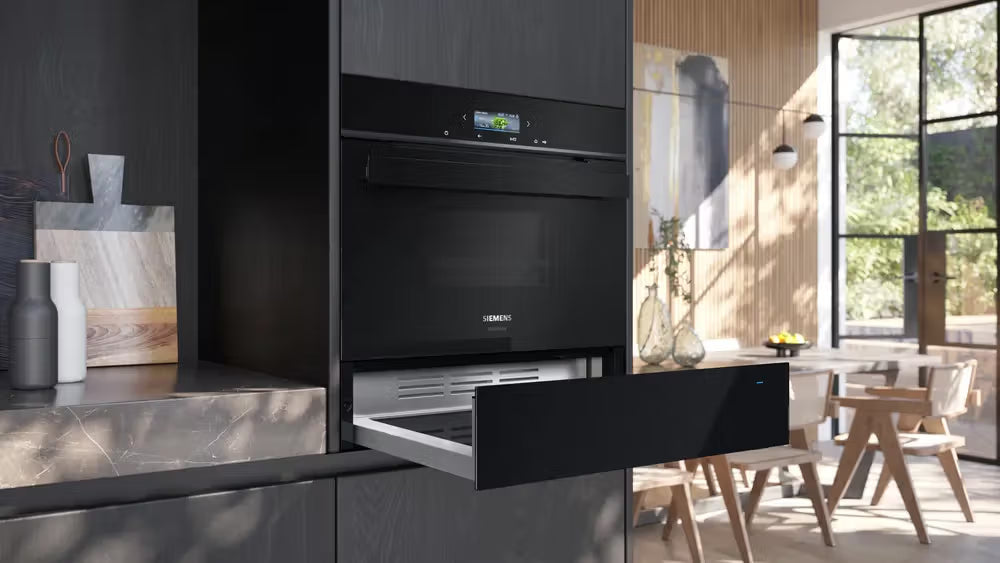 Varmeskuffe 60x14 cm sort - Siemens iQ700 - BI910C1B1 - sort