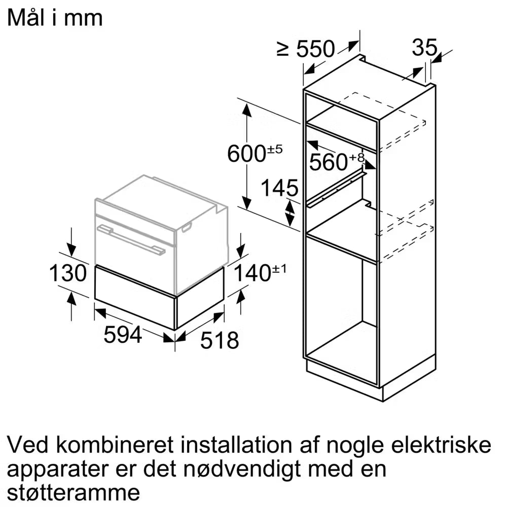 Varmeskuffe 60x14 cm sort - Siemens iQ700 - BI910C1B1 - sort