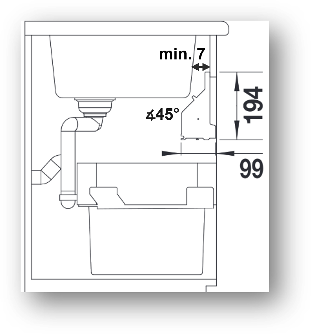 BLANCO Orga Hylde 60 P