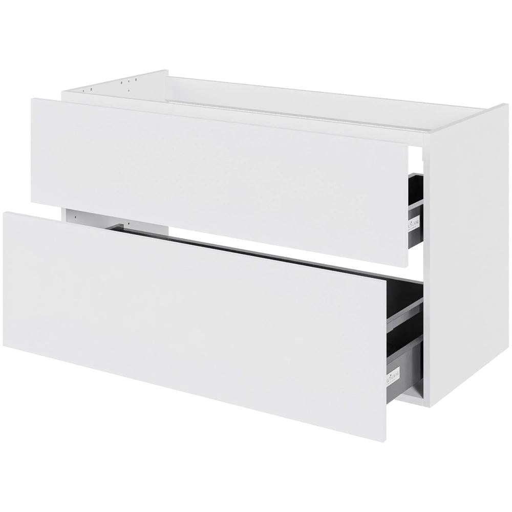 Multi-Living Bad vaskeskab 120 cm med 2 skuffer og fuldudtræk - Hvid malet front 04