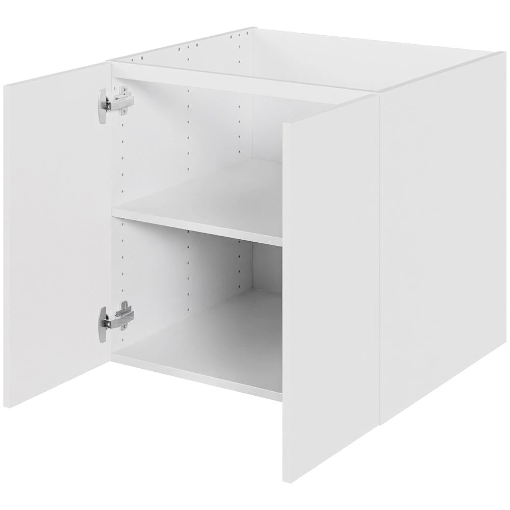 Multi-Living Bad hyldeskab i Bredde: 60 cm og dybde 51cm Malet Hvid Front med 2 låger