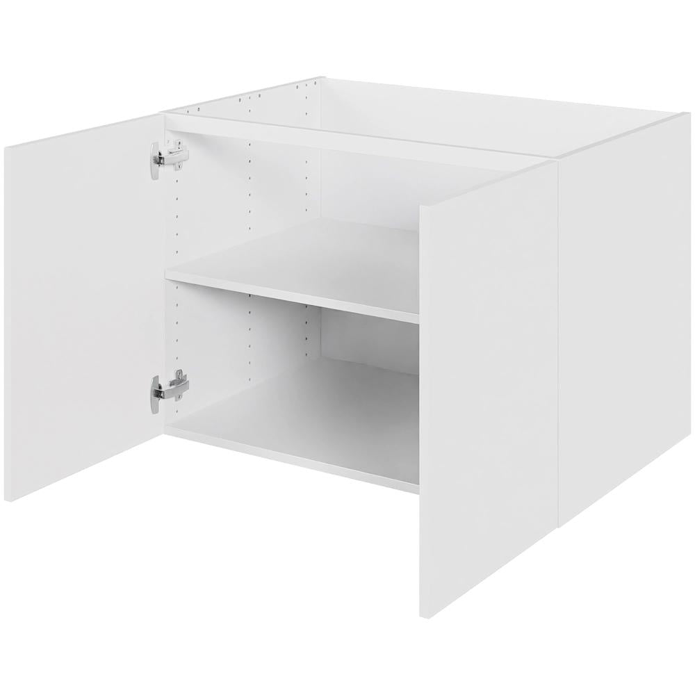 Multi-Living Bad hyldeskab i Bredde: 80 cm og dybde 51cm Malet Hvid Front med 2 låger