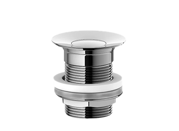 Bundventil med automatisk overløbsfunktion i Krom