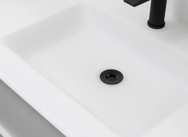 Bundventil med automatisk overløbsfunktion i Mat sort