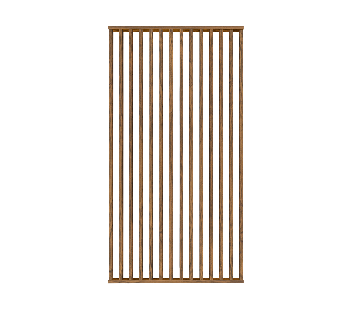 I-Wood DivideWall i sort kerne i klar olie - vælg mellem forskellige mål fra bredde 740 mm til 2540 mm - højde 3040 mm