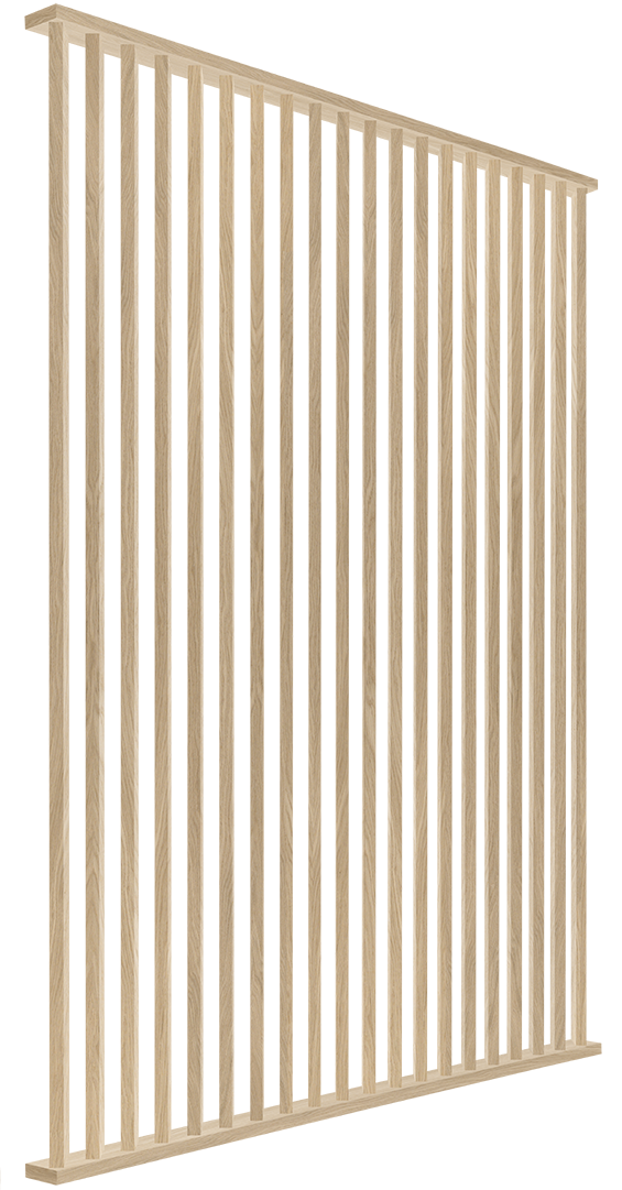 I-Wood DivideWall rumdeler i bredde 2010 mm x højde 3040 mm - vælg oliering