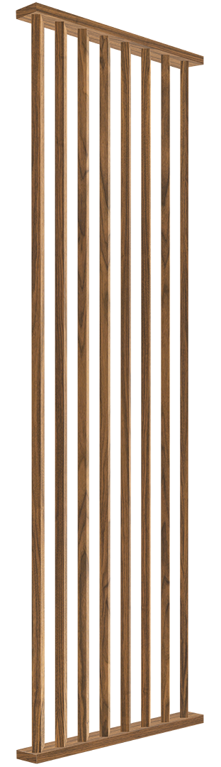 I-Wood DivideWall i sort kerne i klar olie - vælg mellem forskellige mål fra bredde 810 mm til 2610 mm - højde 3040 mm