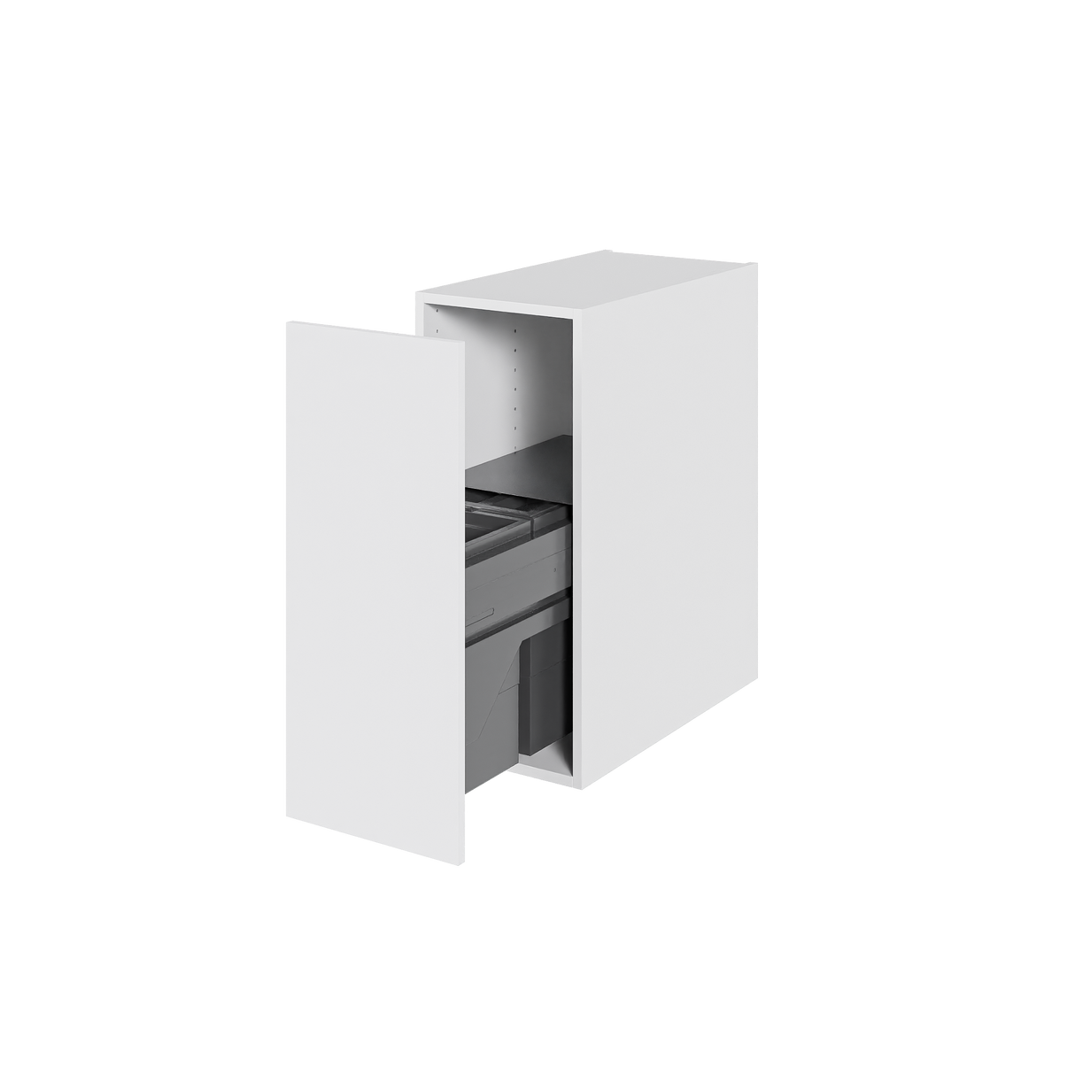 Multi-Living Køkken affaldsskab i Hvid Front H: 70,4 cm D: 60,0 cm - Inklusiv affaldssystem med frontudtræk - Bredde: 30 cm